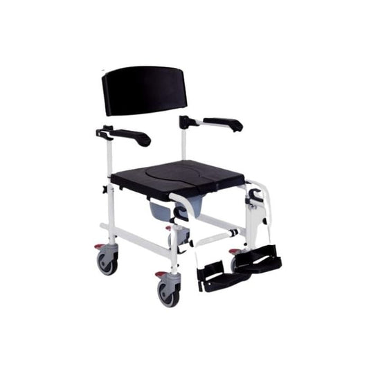 Sedie comode per WC e per doccia su ruote – Imbottitura in PU – Smontabile – Serie Onda