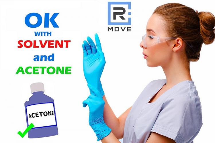 100 Guanti Monouso In Nitrile Blu Senza Polvere/Lattice Uso Medico E Alimenti M