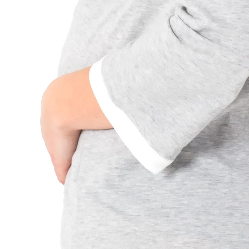 Camicia da Parto melange manica lunga Grigio