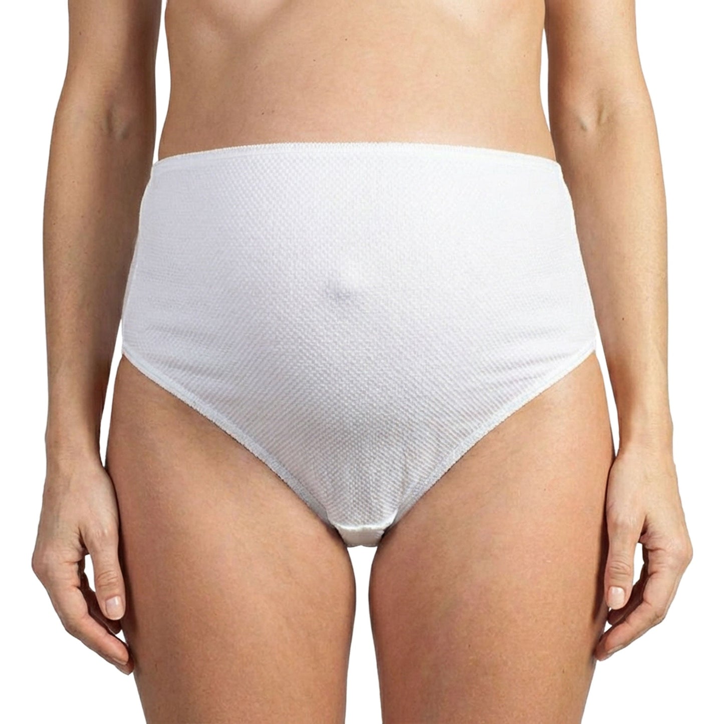 Mutanda Gestante in Cotone Piquet Bianco
