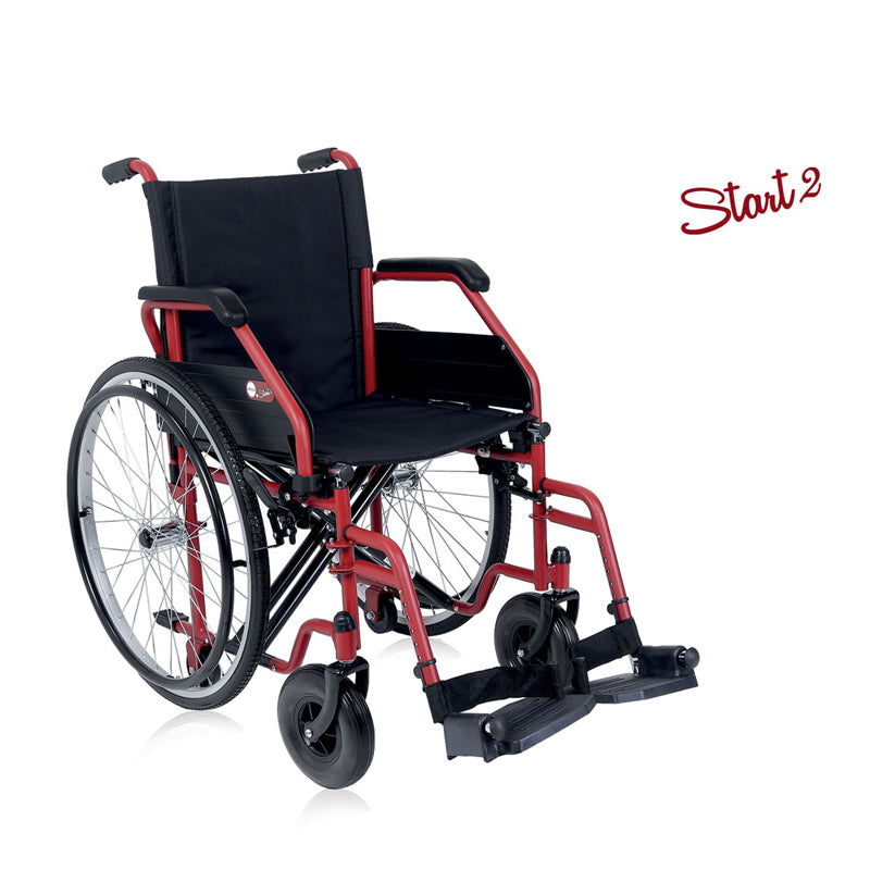 Carrozzina Pieghevole ad Autospinta - Doppia Crociera con Telaio in Acciaio Verniciato