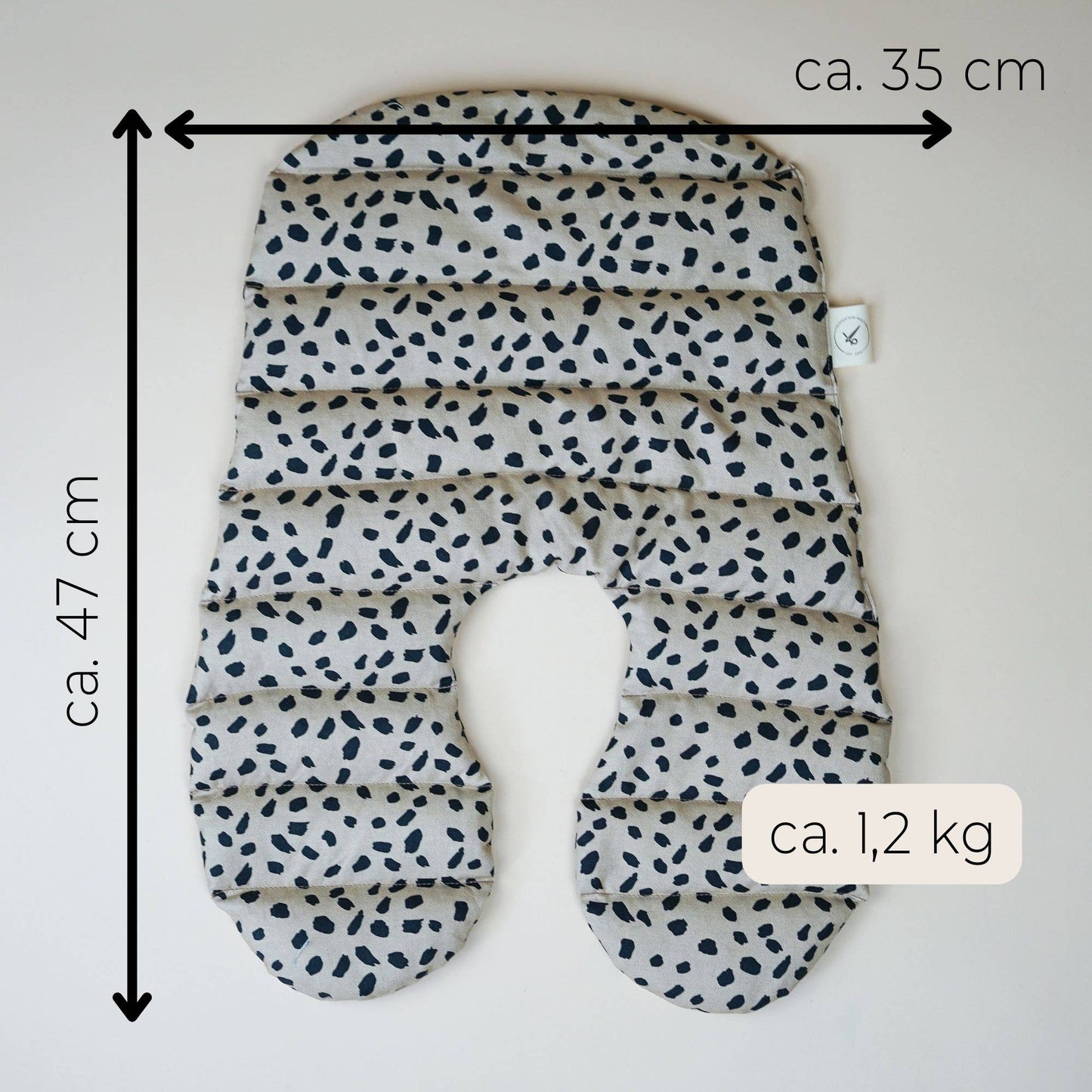 Cuscino per il collo riempito con farro biologico - Dots Coffee