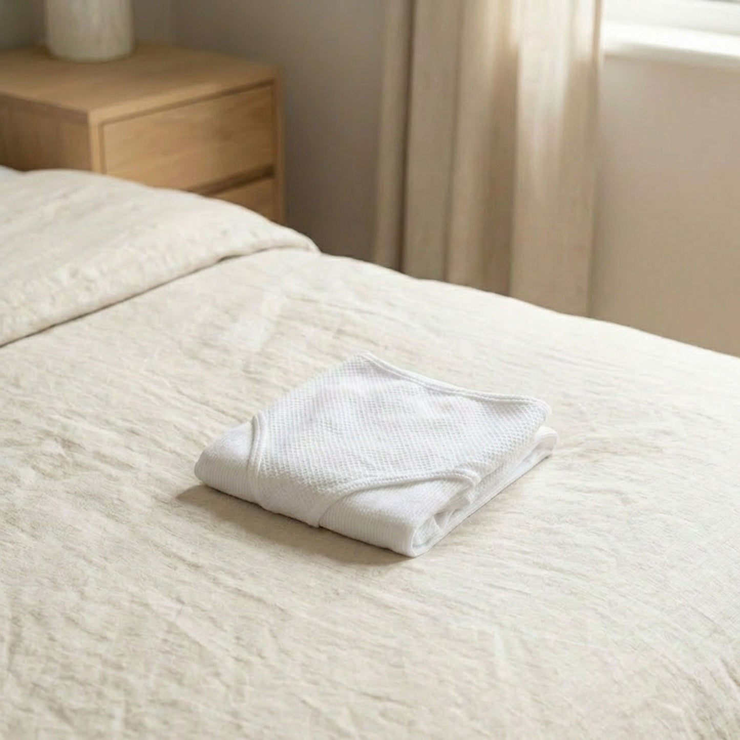 Mutanda Gestante in Cotone Piquet Bianco