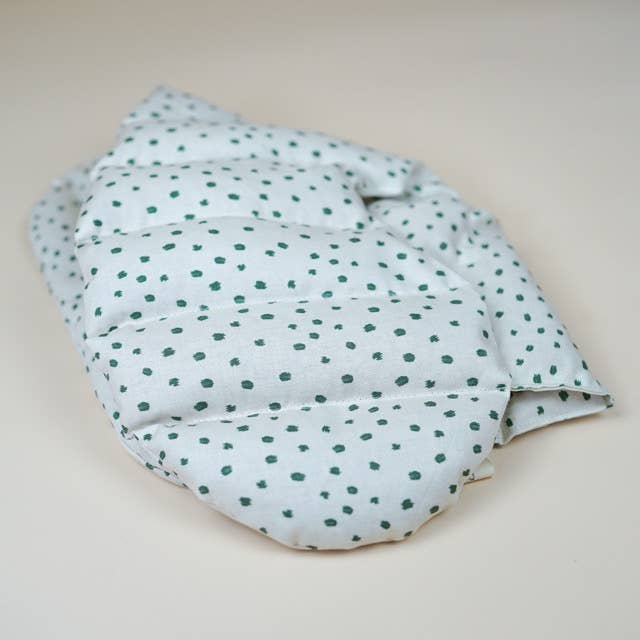 Cuscino di semi biologico di farro per il collo - Cuscino per il collo a pois