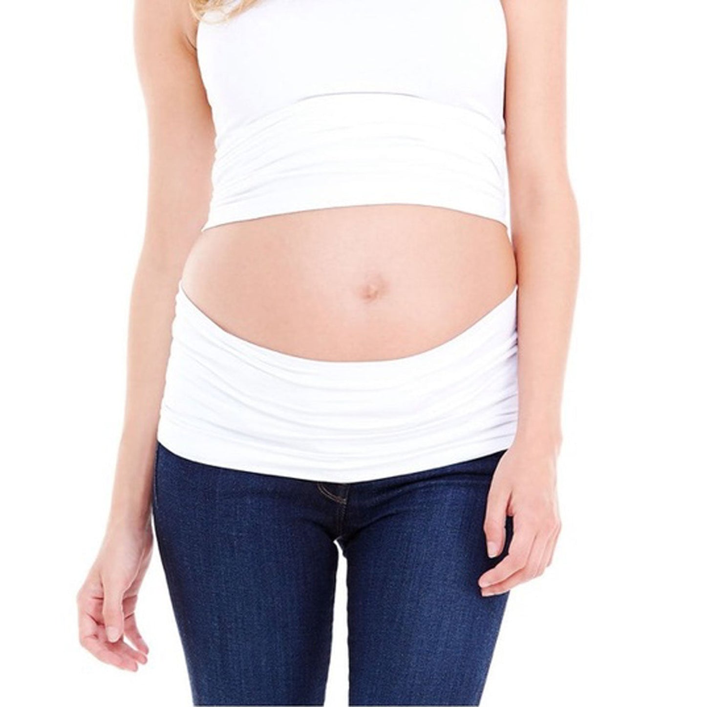 Fascia pancia gravidanza fibra Tencel™ Bianco