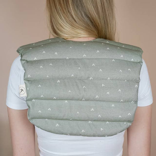 Cuscino termico riempito con farro - Cuscino per il collo al farro Matcha