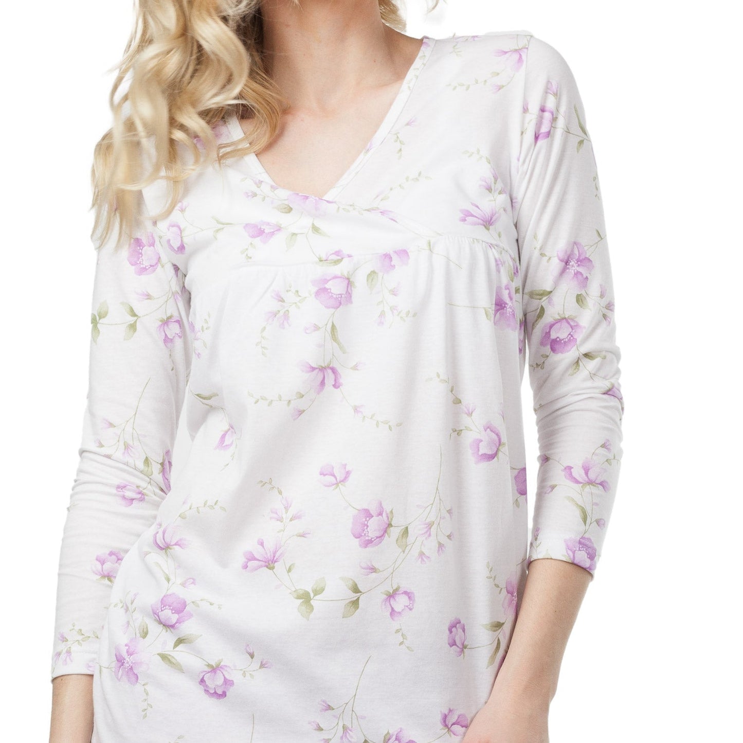 Pigiama allattamento lungo Rosa