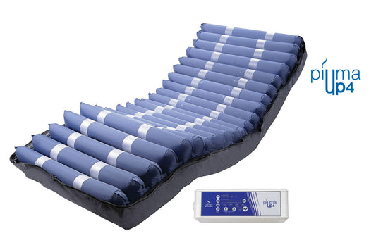 Kit antidecubito a ciclo alternato Piuma UP4 – Materasso Nylon+TPU – H 20,3 x L 208 cm – 21 elementi intercambiabili e compressore con regolazione
