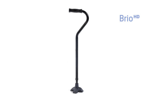 Bastone in acciaio – Impugnatura aperta in PVC – Serie Brio HD