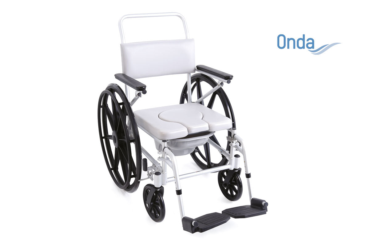 Sedia per WC e doccia ad autospinta – Imbottitura in PVC termosaldato