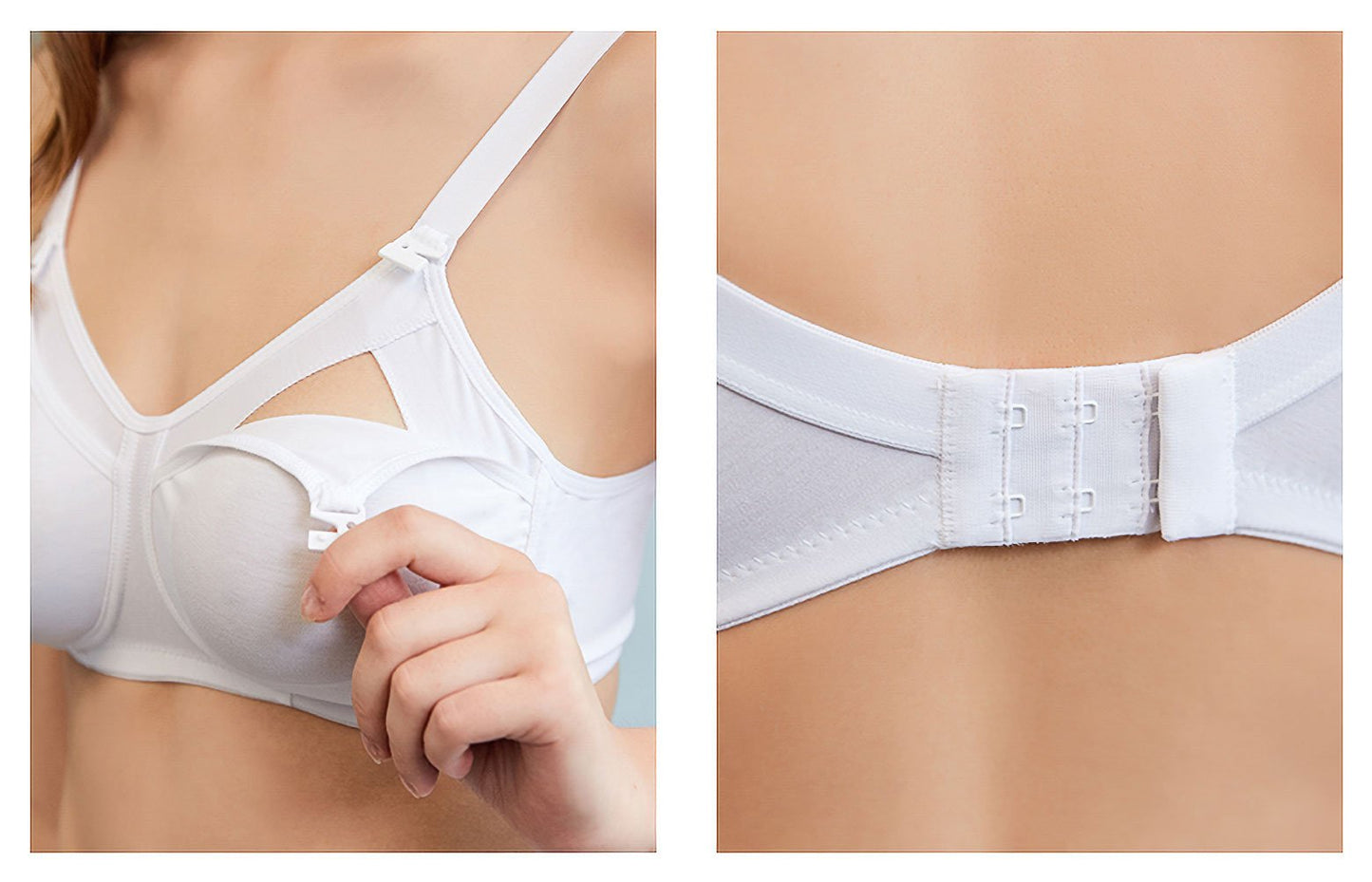 Reggiseno Allattamento Cotone Preformato Coppa D Bianco
