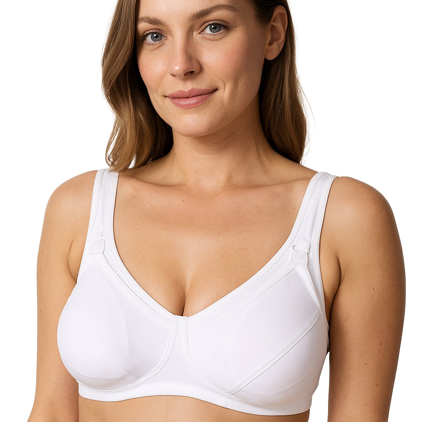 Reggiseno Allattamento Fibra Cava Coppa D Bianco