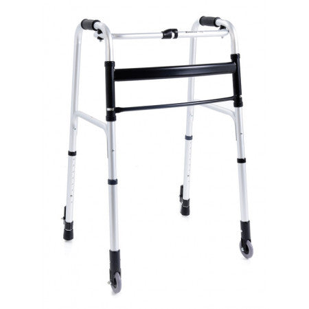 Deambulatore Con 2 Ruote Fisse e Sistema Autobloccante