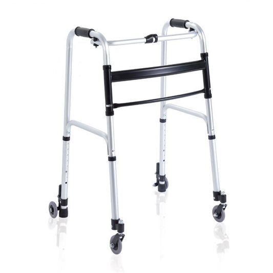 Deambulatore pieghevole regolabile - Sistema autobloccante