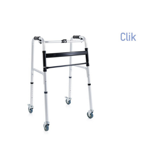 4 ruote piroettanti di cui 2 con freno Ø 7,5 cm – Click