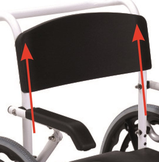 Sedia comoda per WC e per doccia ad autospinta – Imbottitura in PU