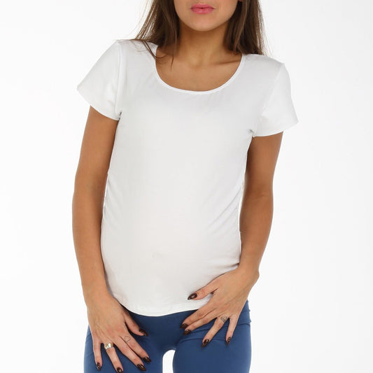 Shirt Gravidanza Modal bielastica Bianco