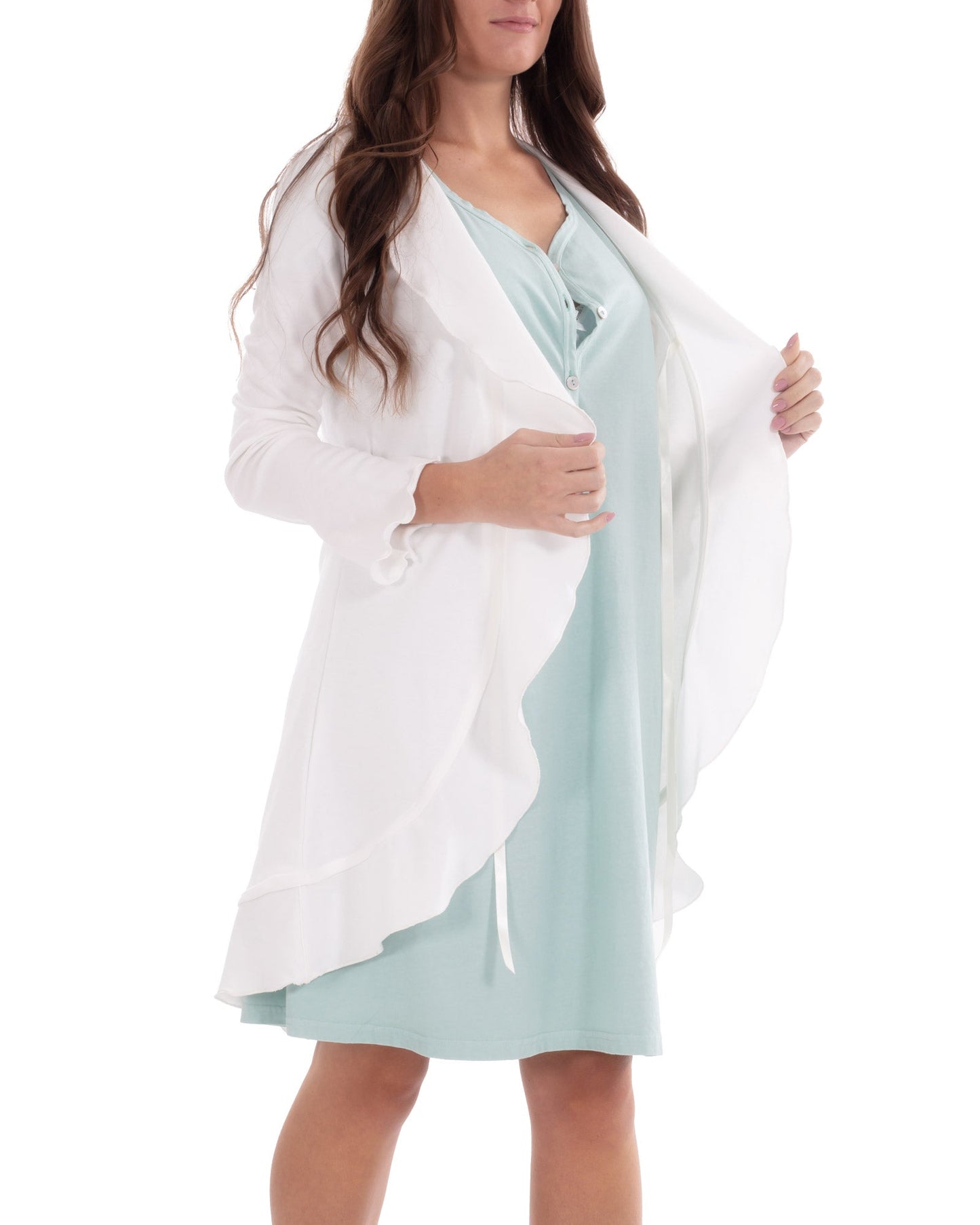 Vestaglia parto cotone interlook Avorio